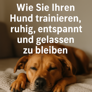 Wie Sie Ihren Hund trainieren, ruhig, entspannt und gelassen zu bleiben