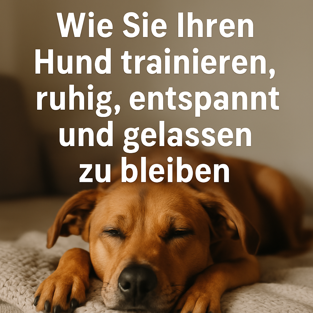 Wie Sie Ihren Hund trainieren, ruhig, entspannt und gelassen zu bleiben