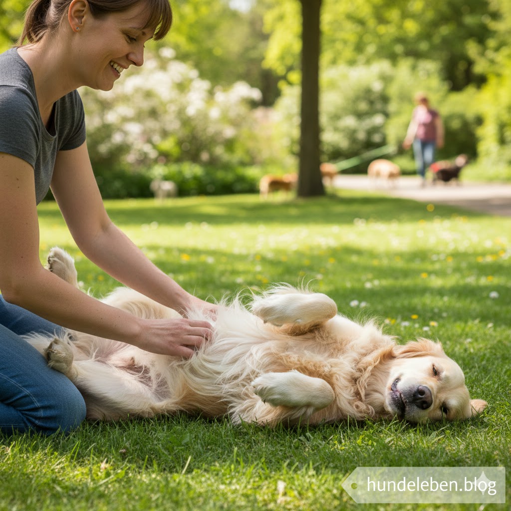 Warum mögen Hunde Bauch kraulen