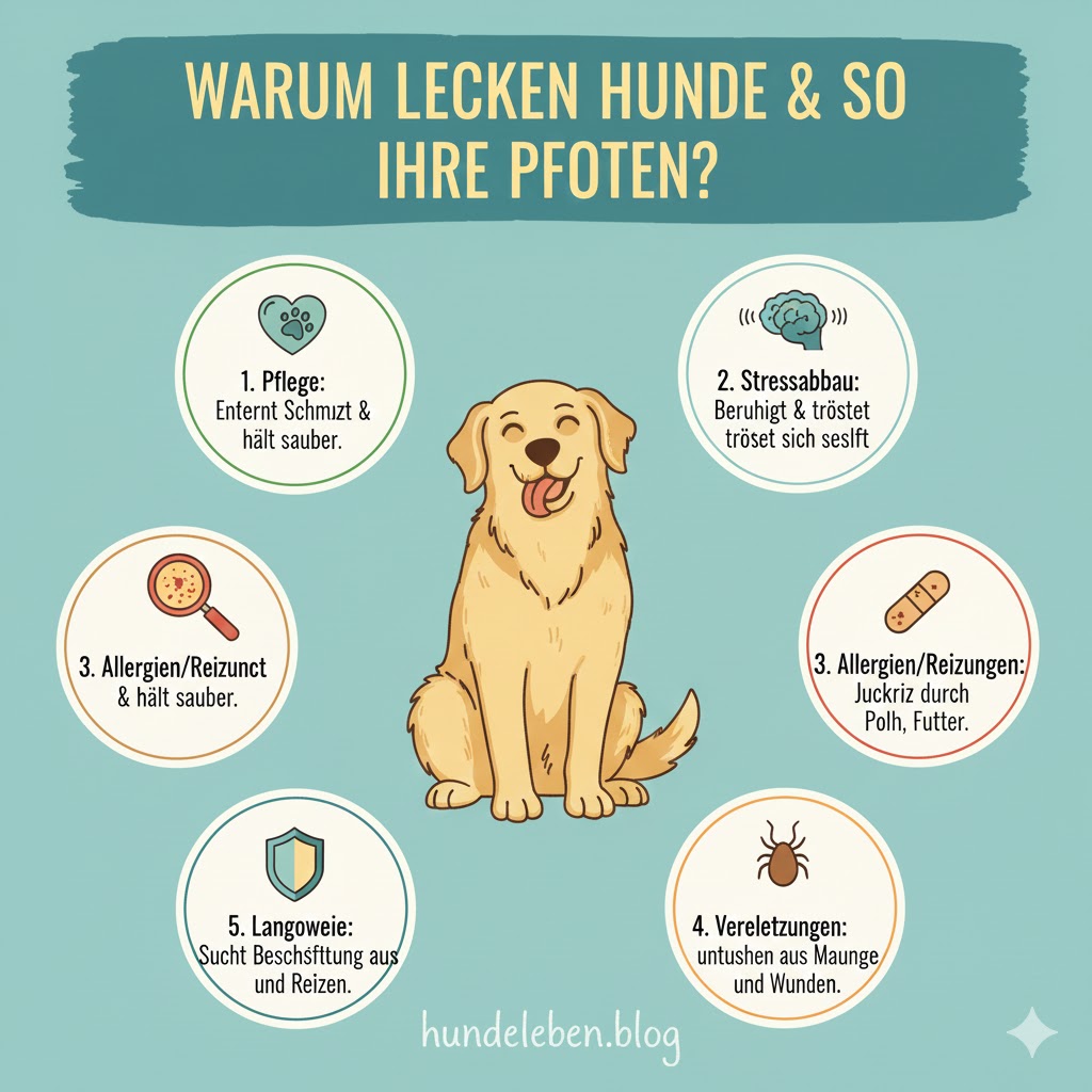 Warum lecken Hunde ihre Pfoten