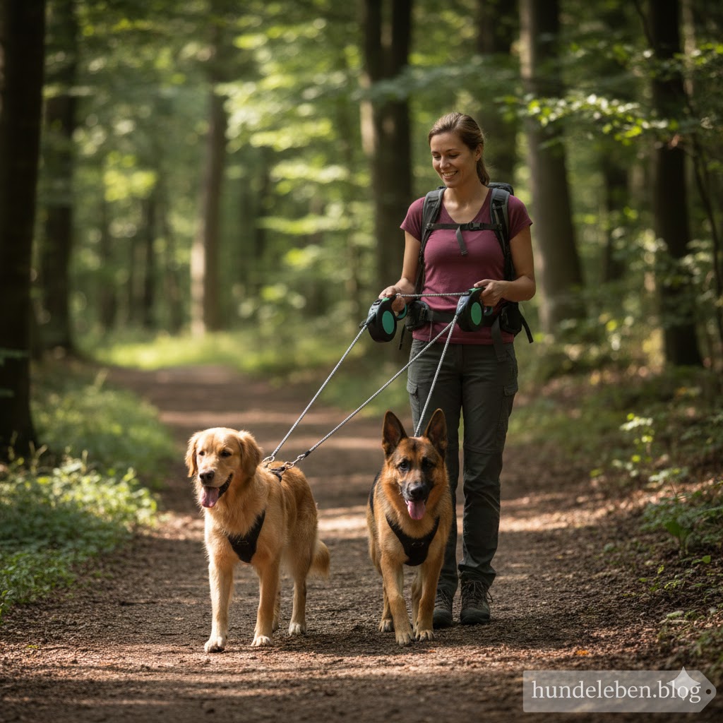 Sichere Nutzung einer Rollleine für Hunde