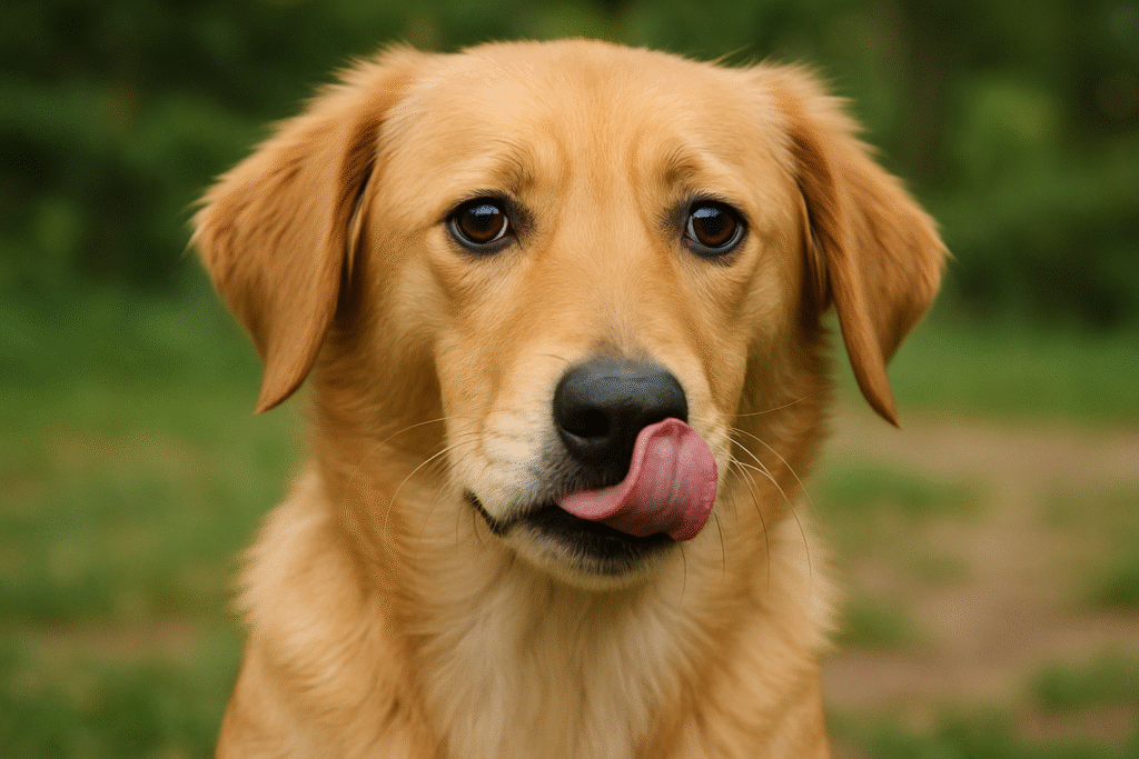 Lippenlecken beim Hund