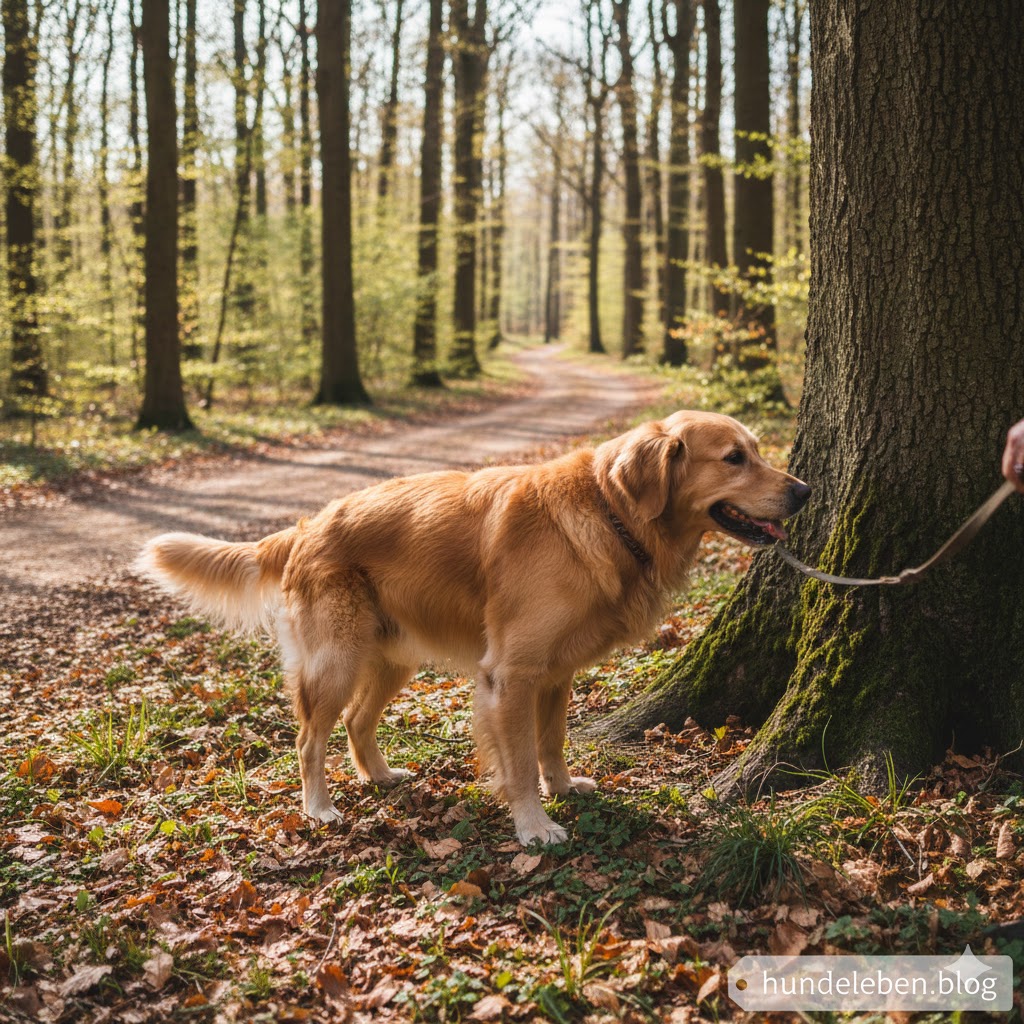 Hund schnüffeln Spaziergang