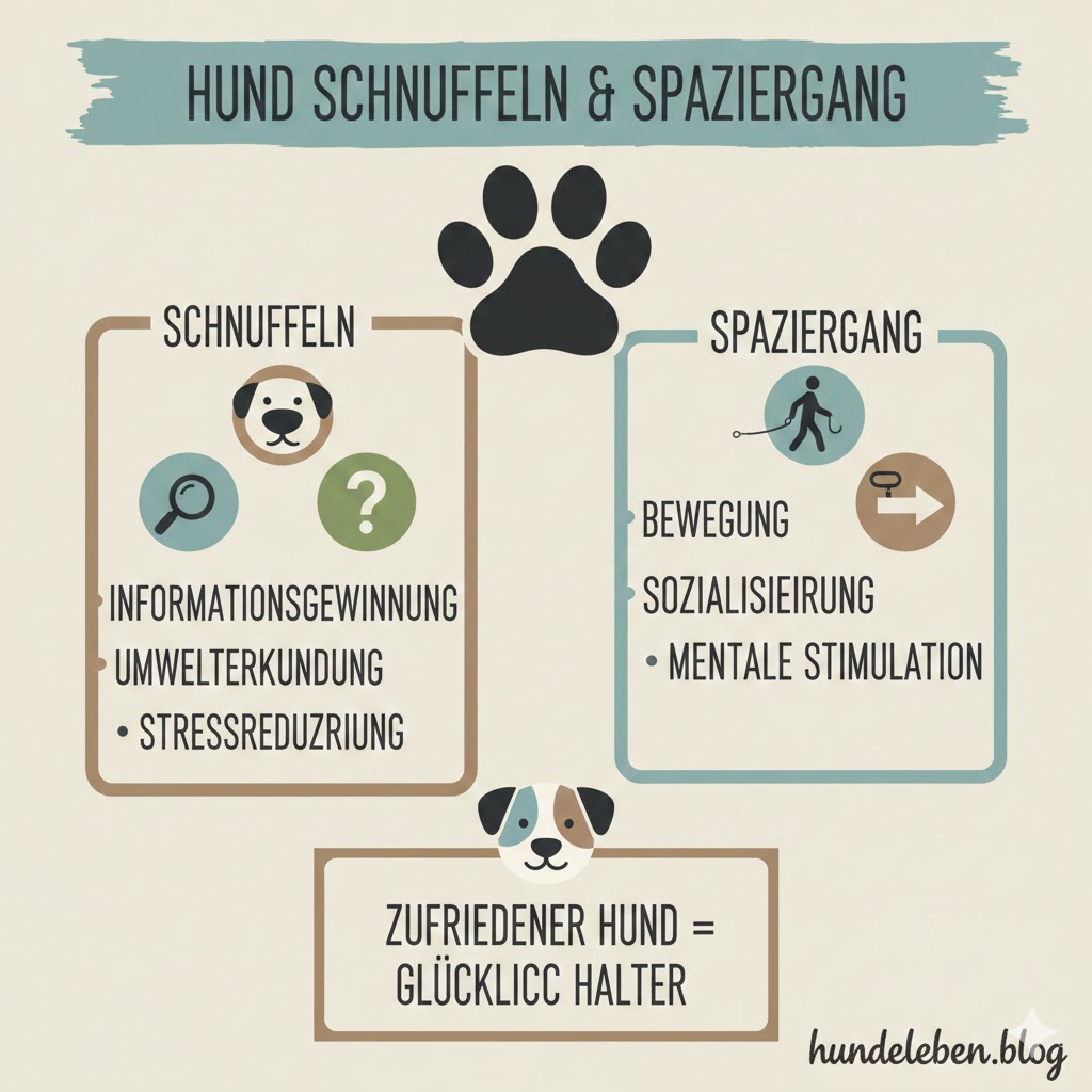 Hund schnüffeln Spaziergang
