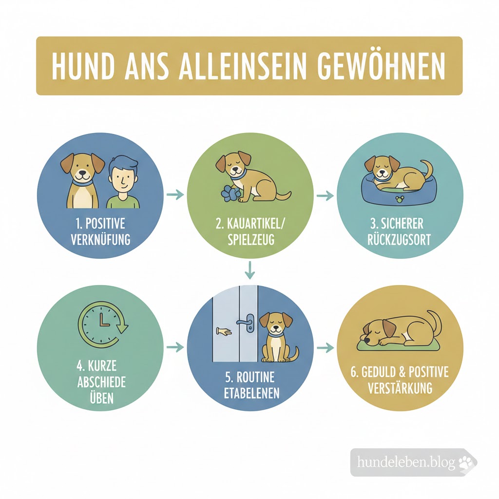 Hund beibringen allein zu bleiben